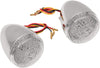 TURN SIGNAL KIT DEUCE FRONT AMBER LED CLEAR HONEYCOMB LENS