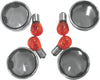 TURN SIGNAL LENS KIT OEM DEUCE-STYLE SMOKE LENS W/ CHROME TRIM RING