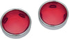 DEUCE-STYLE TURN SIGNAL DEEP-DISH LENS W/ CHROME TRIM RING RED