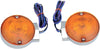 REPLACEMENT FRONT TURN SIGNALS FLAT CHROME/ AMBER LENS