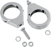TURN SIGNAL FORK CLAMPS 49MM CHROME