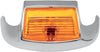 FRONT FENDER TIP LIGHT AMBER LENS CHROME