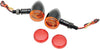 MINI-DEUCE MARKER LIGHTS STUD-MOUNT AMBER/RED LENS BLACK