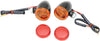 MINI-DEUCE MARKER LIGHTS BOLT-MOUNT AMBER/RED LENS BLACK