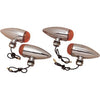 CHROME SMOOTH AMBER MARKER LIGHTS