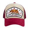 KING KEROSIN CALIFORNIA CORD TRUCKER CAP BEIGE/RED