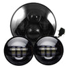 Complete set Daymaker 7 inch en 4.5 mistlampen zwart