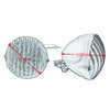 Headlight Polished finned brass grill 4.5 inch