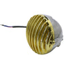 Headlight Polished finned brass grill 4.5 inch