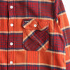 BRIXTON BOWERY L/S FLANNEL - MAHOGANY BURNT HENNA MARS RED