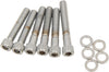 CHROME SOCKET-HEAD CAM COVER BOLT KIT KNURLED