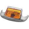 FRONT FENDER TIP LIGHT AMBER LENS CHROME
