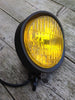 Koplamp zwart met gele lens 5.5 inch