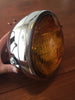 Koplamp chroom met gele 7 inch zijbevestiging