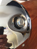 Koplamp chroom met gele 7 inch zijbevestiging
