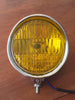 Koplamp chroom met gele lens 5.5 inch