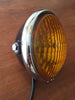 KOPLAMP ZWART MET CHROOM RING 5 3/4 INCH ZIJBEVESTIGING