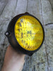 Koplamp bates style zwart met gele lens 4.5 inch