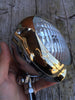 KOPLAMP CHROOM MET GOUDEN RING 4.5 INCH