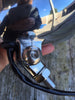 KOPLAMP CHROOM MET GOUDEN RING 4.5 INCH