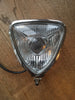 TRIANGLE HEADLIGHT CHROME WITH CLEAR LENS