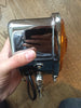 TRIANGLE HEADLIGHT CHROME WITH YELLOW LENS