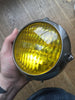 Koplamp bates style gepolijst met gele lens 4.5 inch