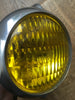 Koplamp bates style gepolijst met gele lens 4.5 inch