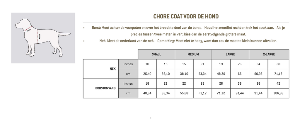 Carhartt dog chore coat size deals chart