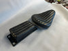 The Miller Bates style replica solo seat vintage black tuck n roll + pillion