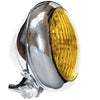 Headlight Bezel chrome 4.5" amber/yellow lens
