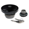 Gas cap 96up black lockable vented