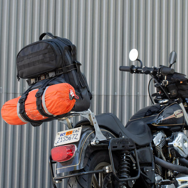 Biltwell Exfil-18 Black Motorcycle Saddlebags - Universal Fit, Waterproof Covers, 13.5"W X 8.75"H