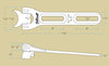 Biltwell seat hinge bracket gepolijst rvs