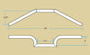 BILTWELL MUSTACHE 7/8 INCH CHROOM STUUR