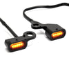 Mini LED Turn Signals for Handlebar Switch of H-D Softail, Dyna, XL, black