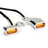 Mini LED Turn Signals for Handlebar Switch of H-D Softail, Dyna, XL, chrome