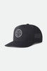 BRIXTON CREST C MP SNBK - BLACK